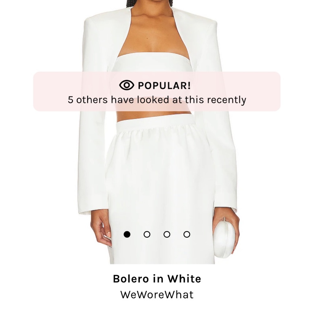 NEVER WORN We wore what bolero and bandeau set